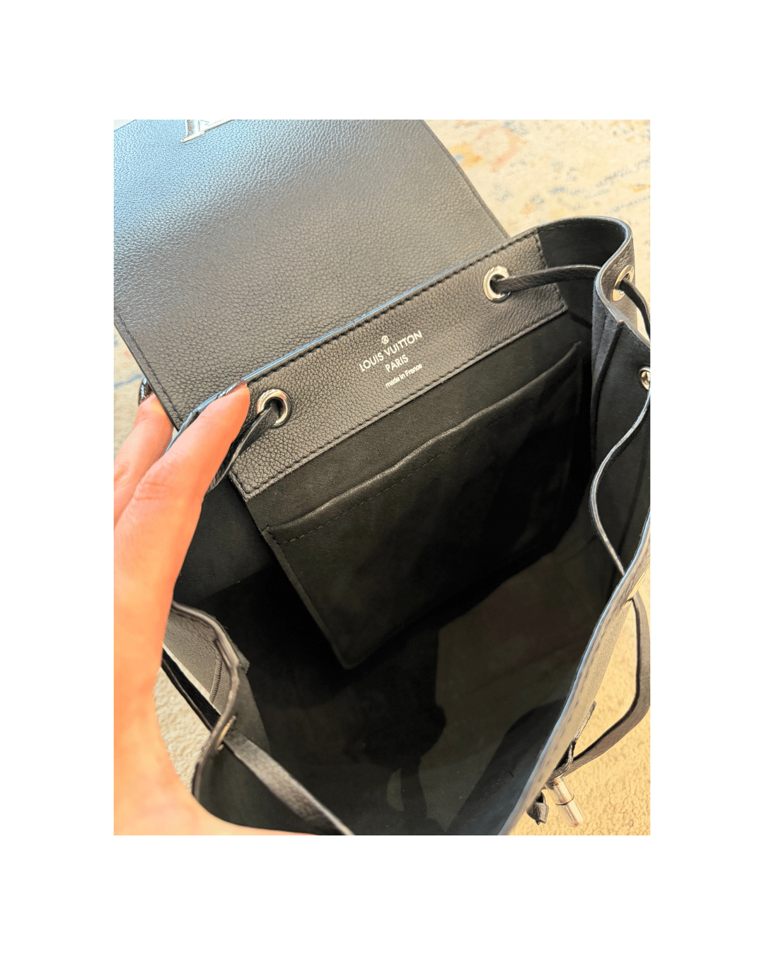 ZAINO PELLE NERA LOCKME PM LOUIS VUITTON
