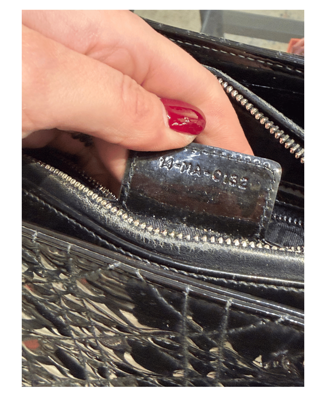 LADY DIOR MEDIA VERNIS NERA HARDWARE ARGENTO