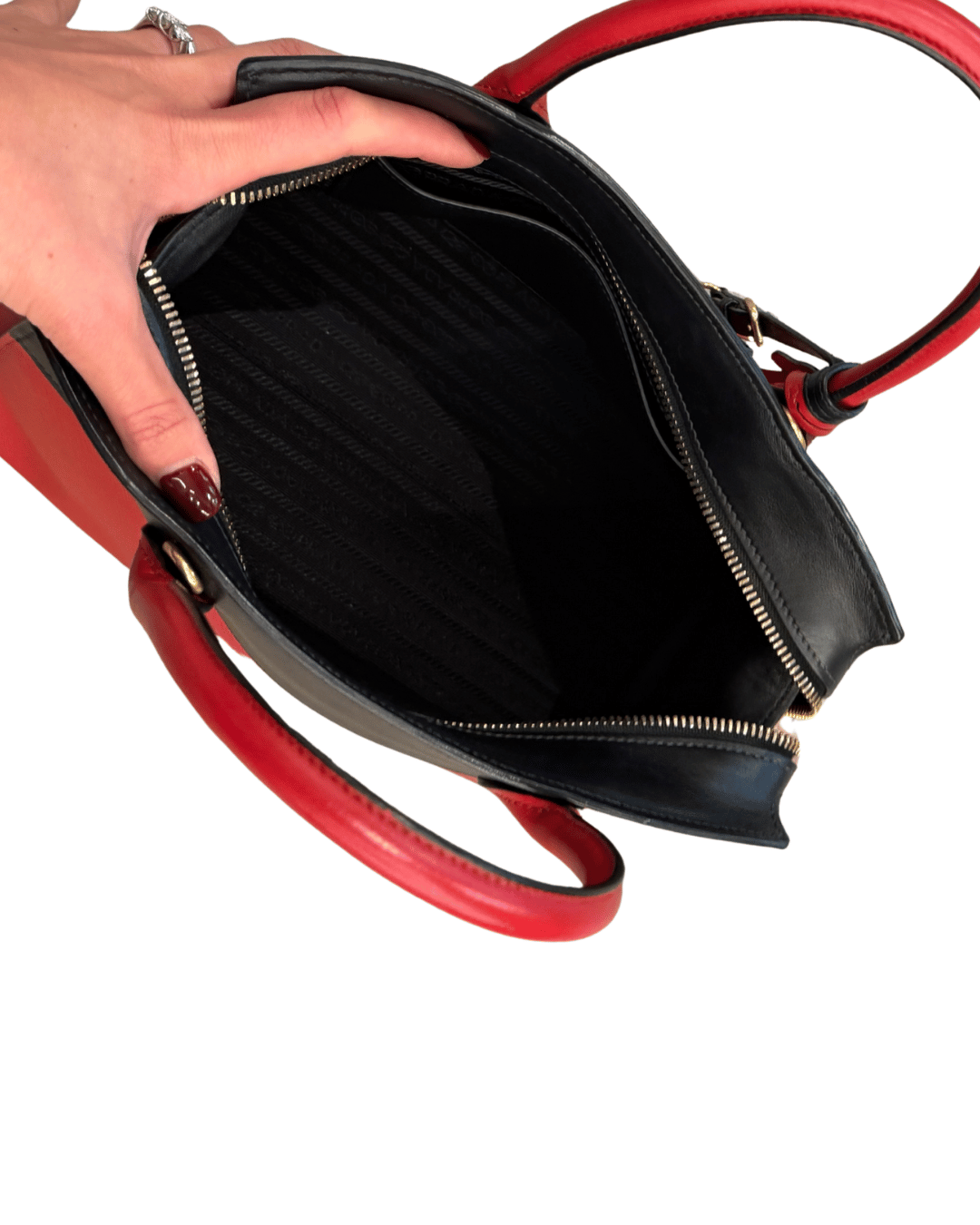 PRADA ESPLANADE BICOLORE ROSSA E NERA