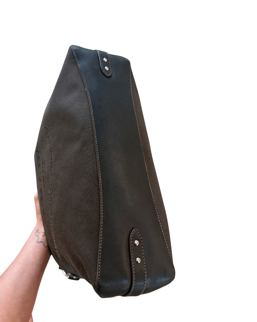 BORSA PRADA MARRONE TESSUTO