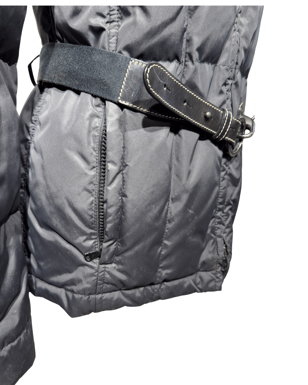 PIUMINO FAY NERO CON CINTURA