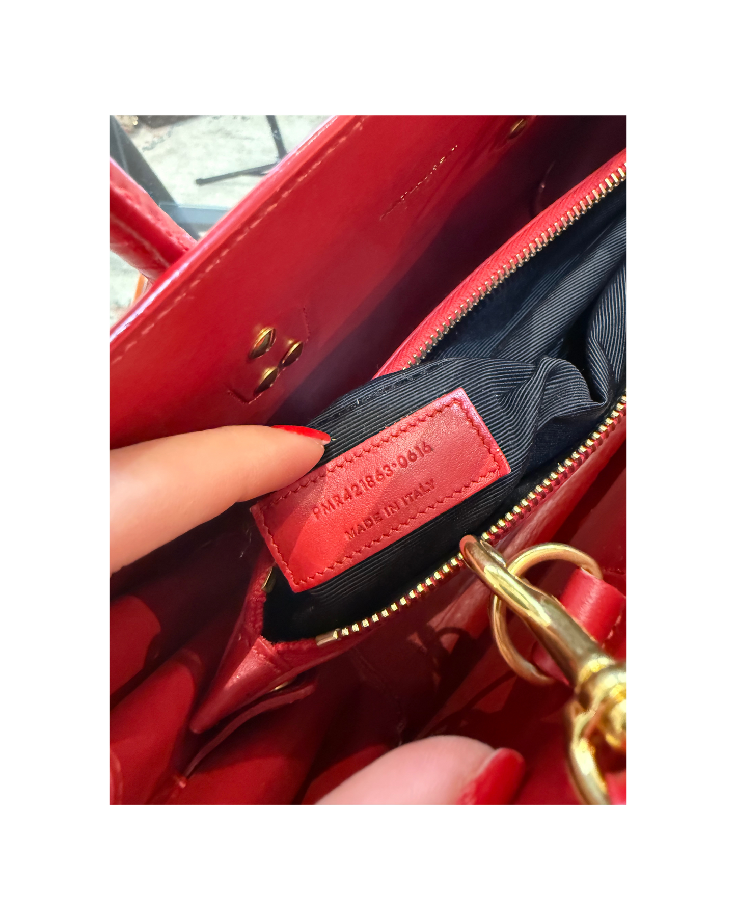 SAC DE JOUR SMALL ROSSA STAMPA COCCO