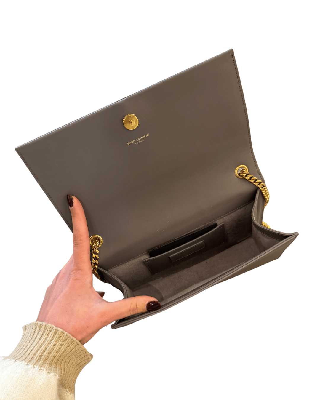 KATE MEDIA YSL PELLE LISCIA GRIGIA