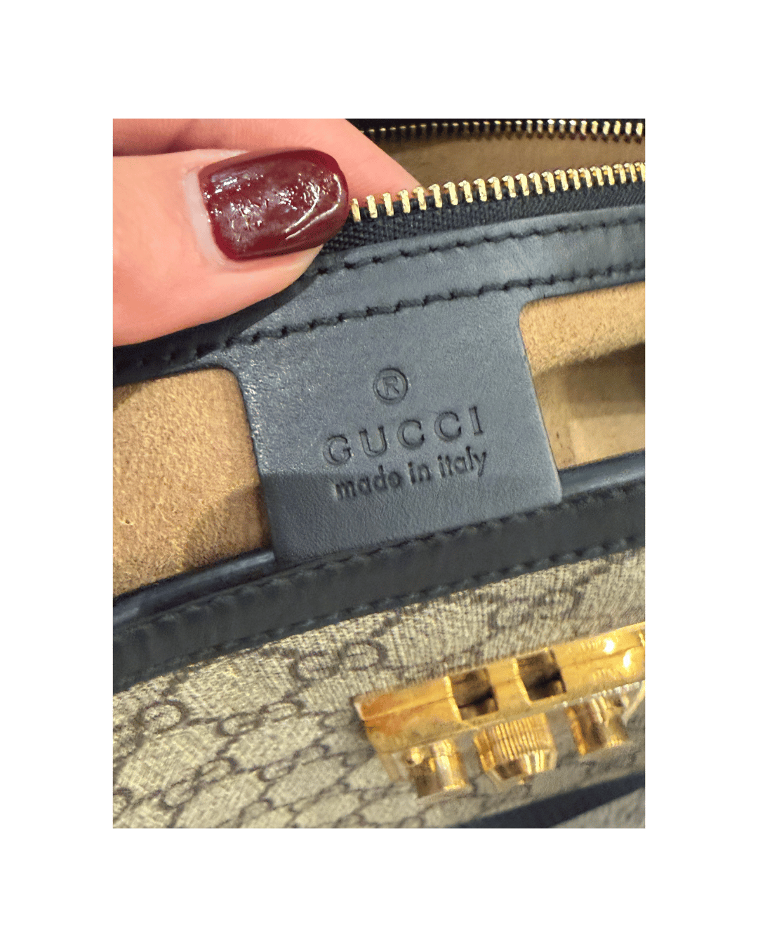 GUCCI PADLOCK GG SUPREME RIFINITURE NERE