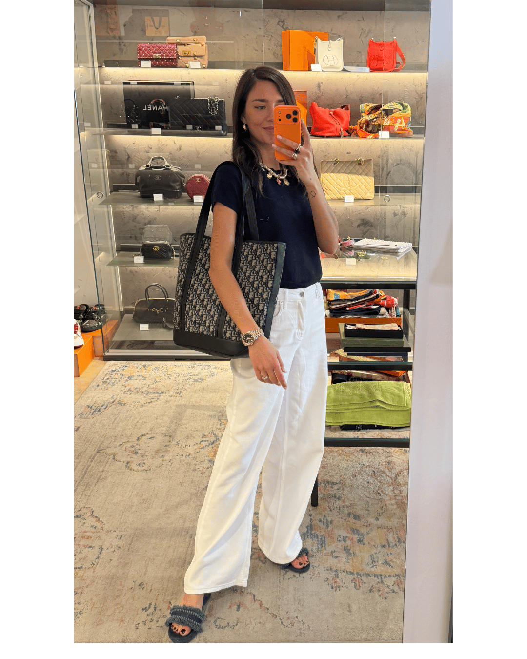 TOTE DIOR TRAMA DIOR OBLIQUE BLU