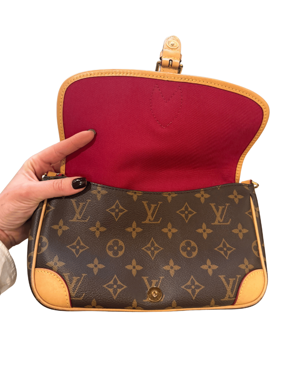 DIANE LOUIS VUITTON MONOGRAM DOPPIA TRACOLLA