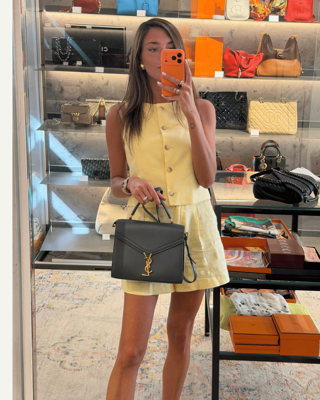 CASSANDRA MEDIA YSL GRIGIA HARDWARE DORATO