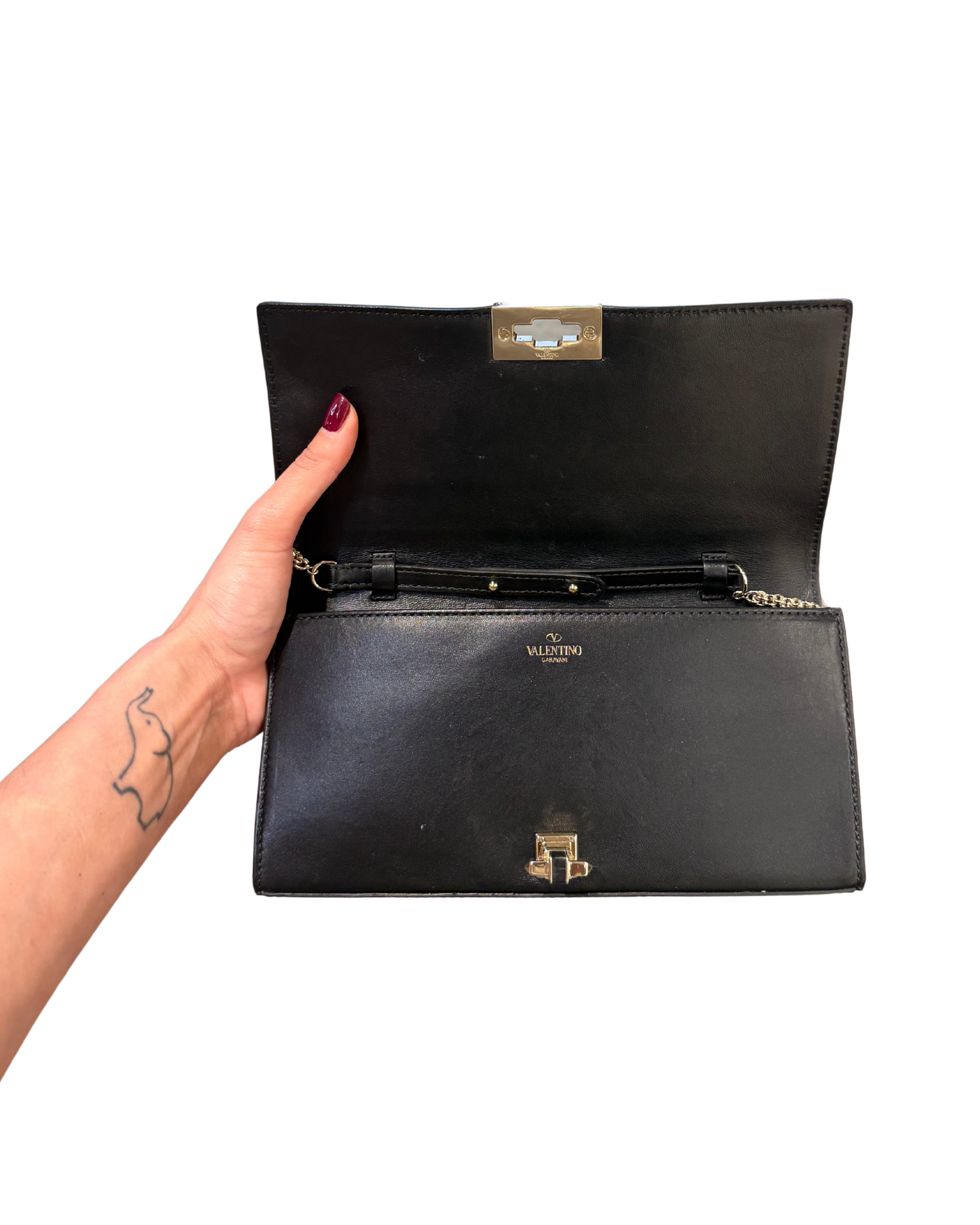 VALENTINO BLACK VERY V RUFFLE NERA