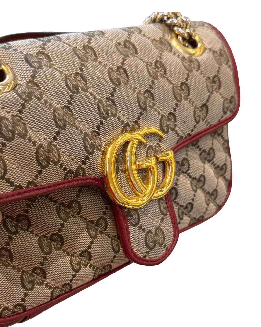 GUCCI MARMONT SMALL GG SUPREME RIFINITURE ROSSE