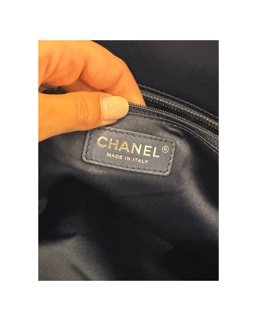 MAXI SHOPPER CHANEL VERNICE BLU