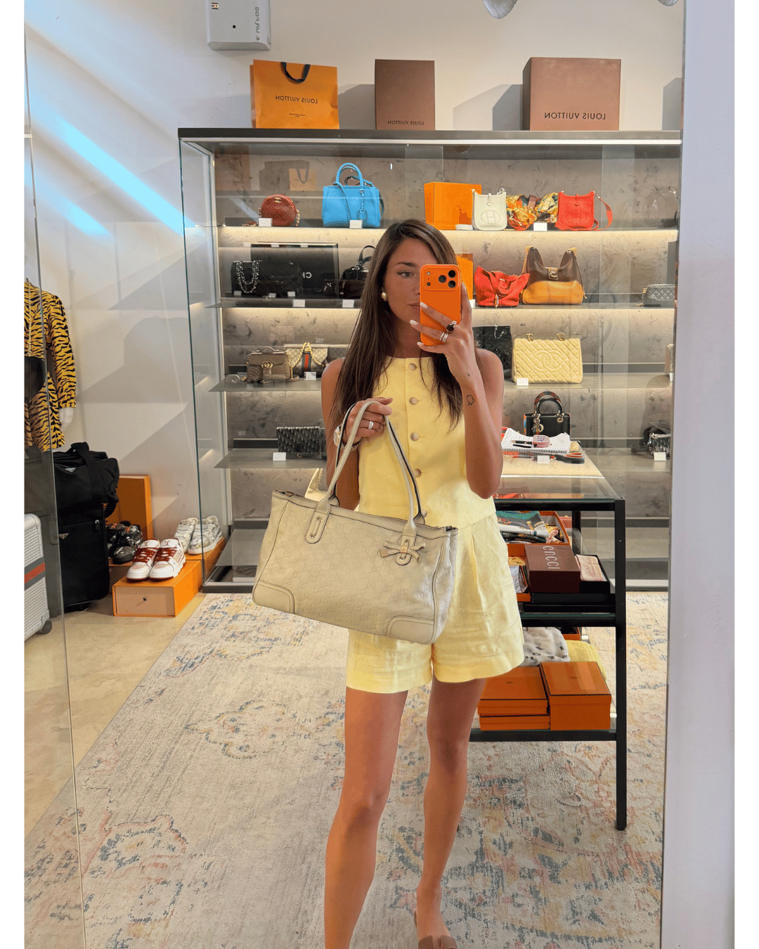 BORSA GUCCISSIMA COLOR GHIACCIO DOPPI MANICI