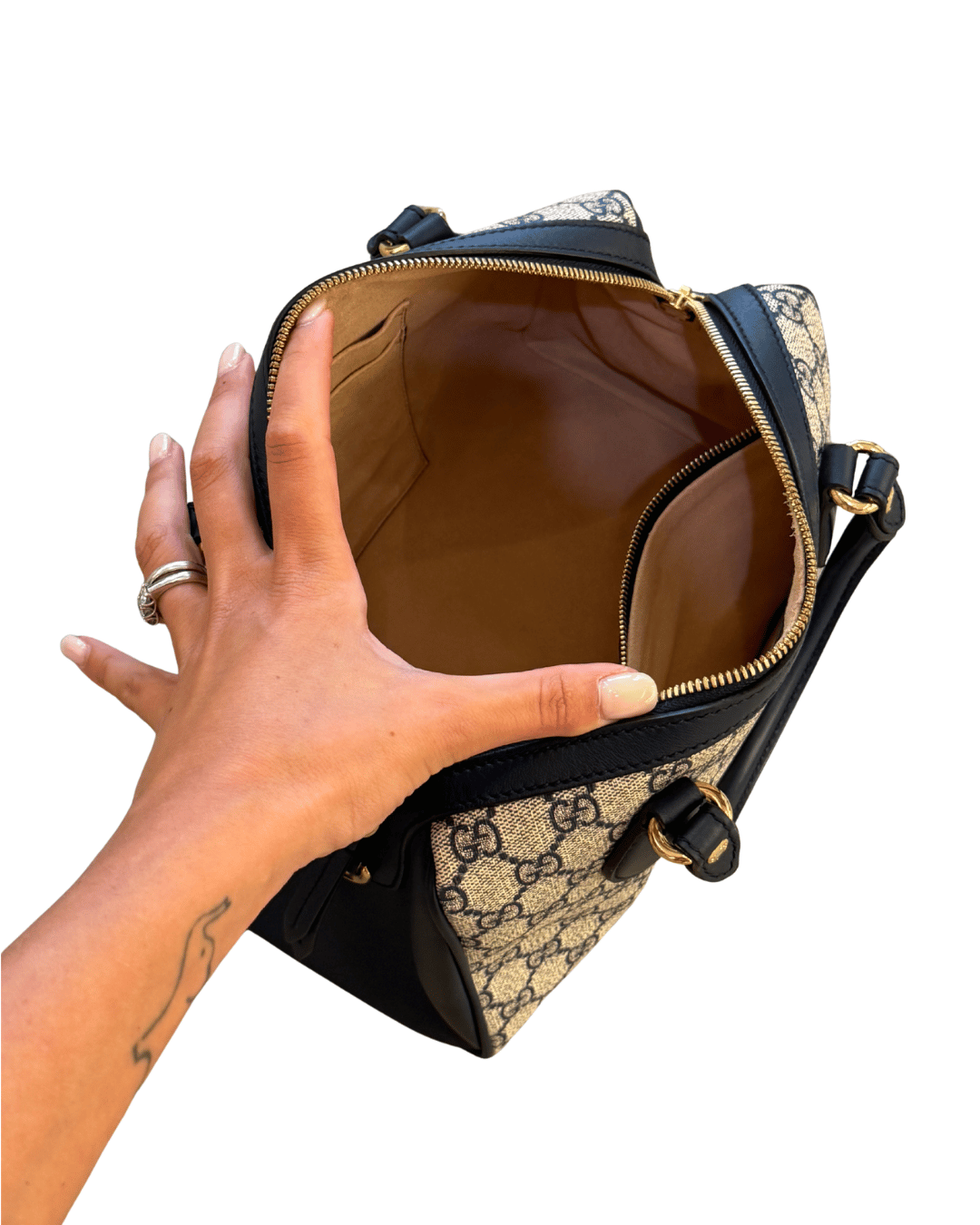 BAULETTO GUCCI BOSTON PVC RIFINITURE BLU