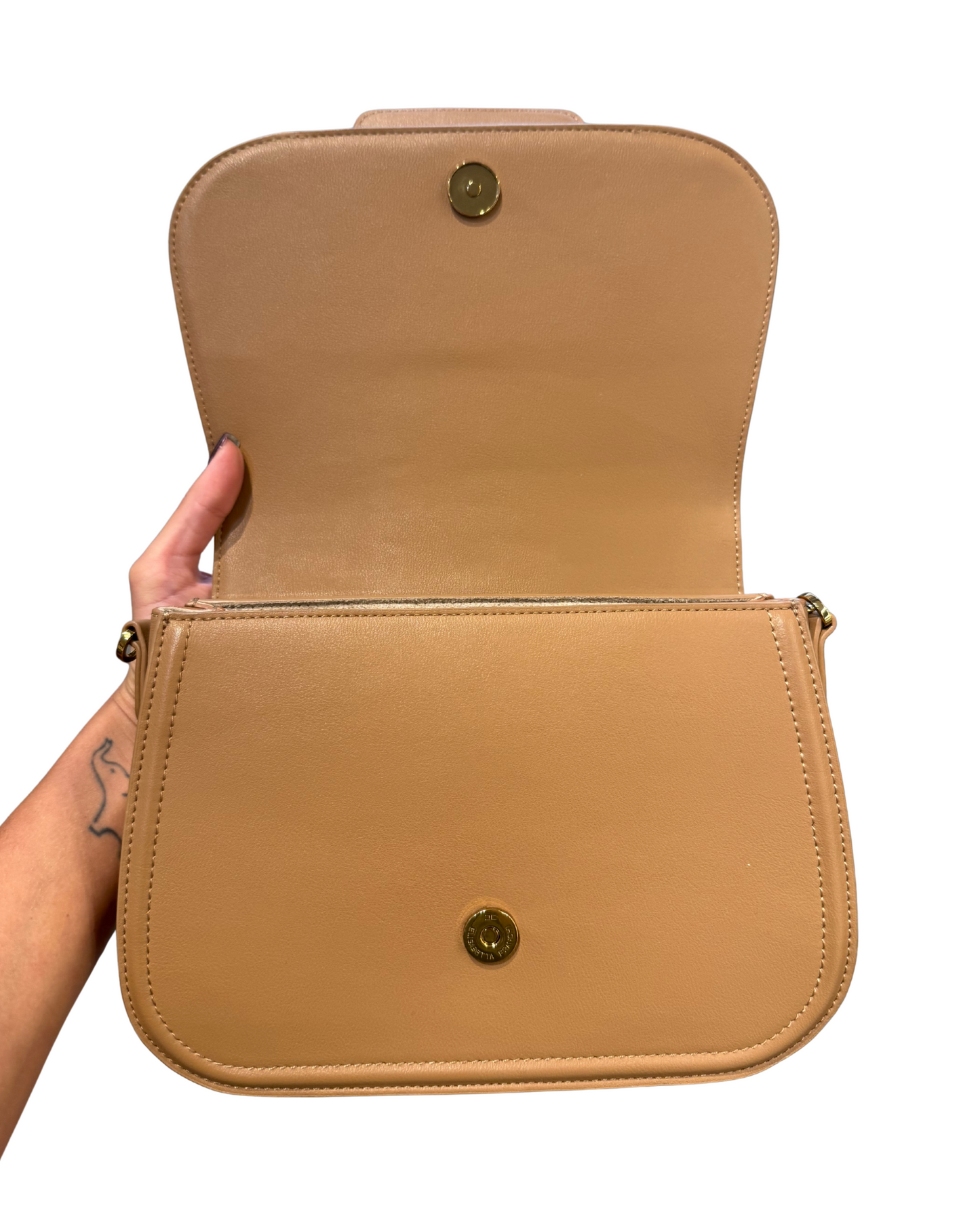 BORSA ELISABETTA FRANCHI IN PELLE COLOR CUOIO