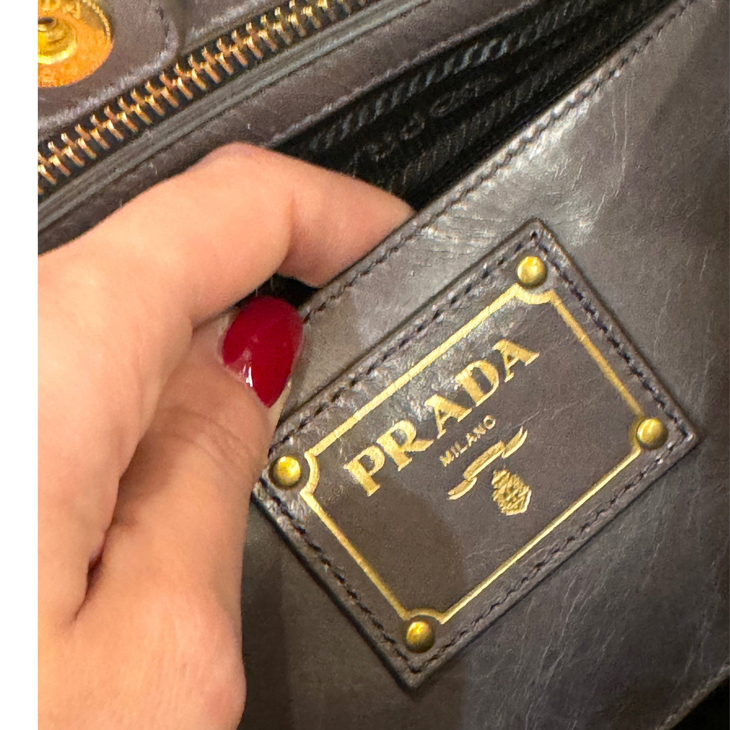 BOOK TOTE PRADA GRIGIA