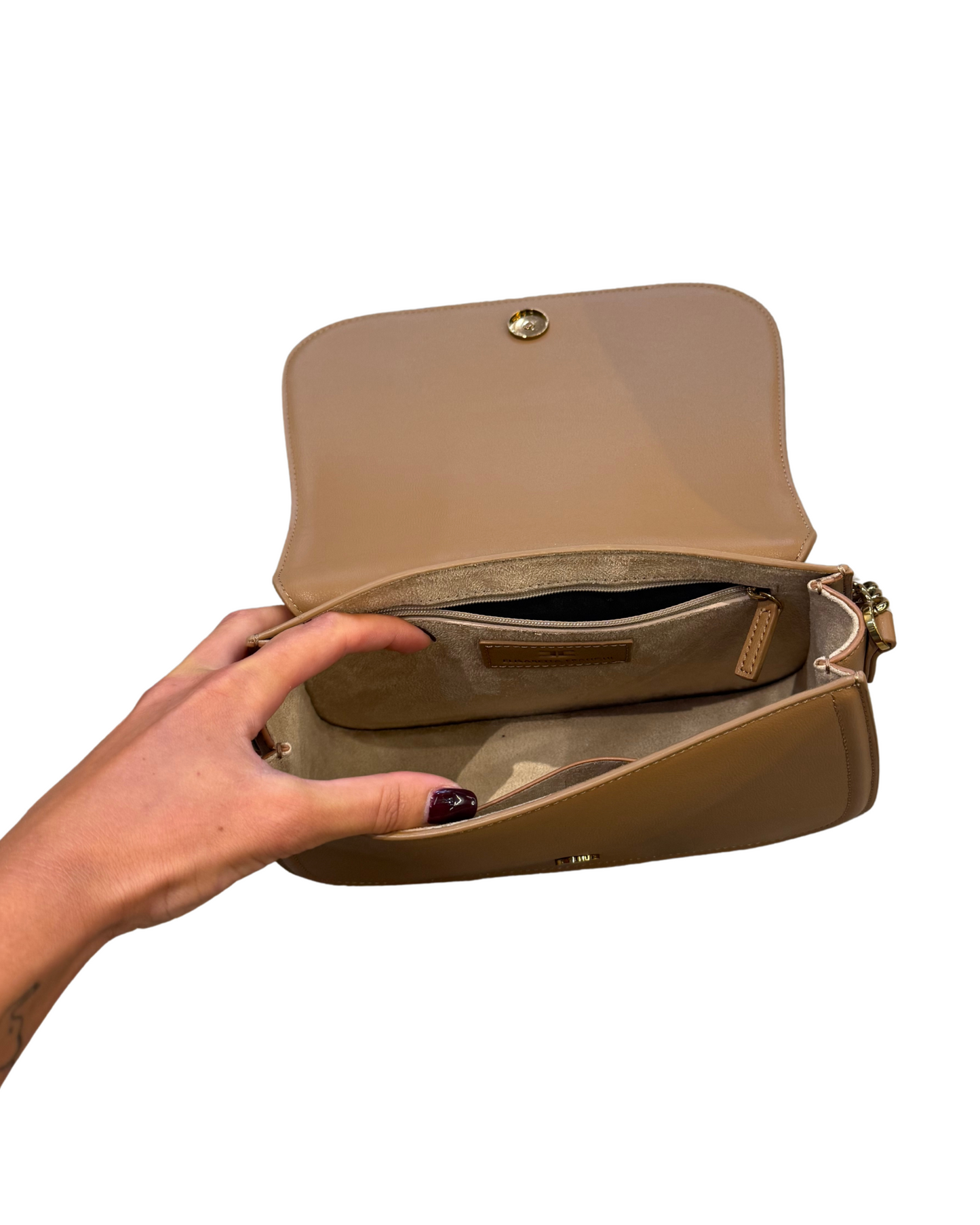BORSA ELISABETTA FRANCHI IN PELLE COLOR CUOIO