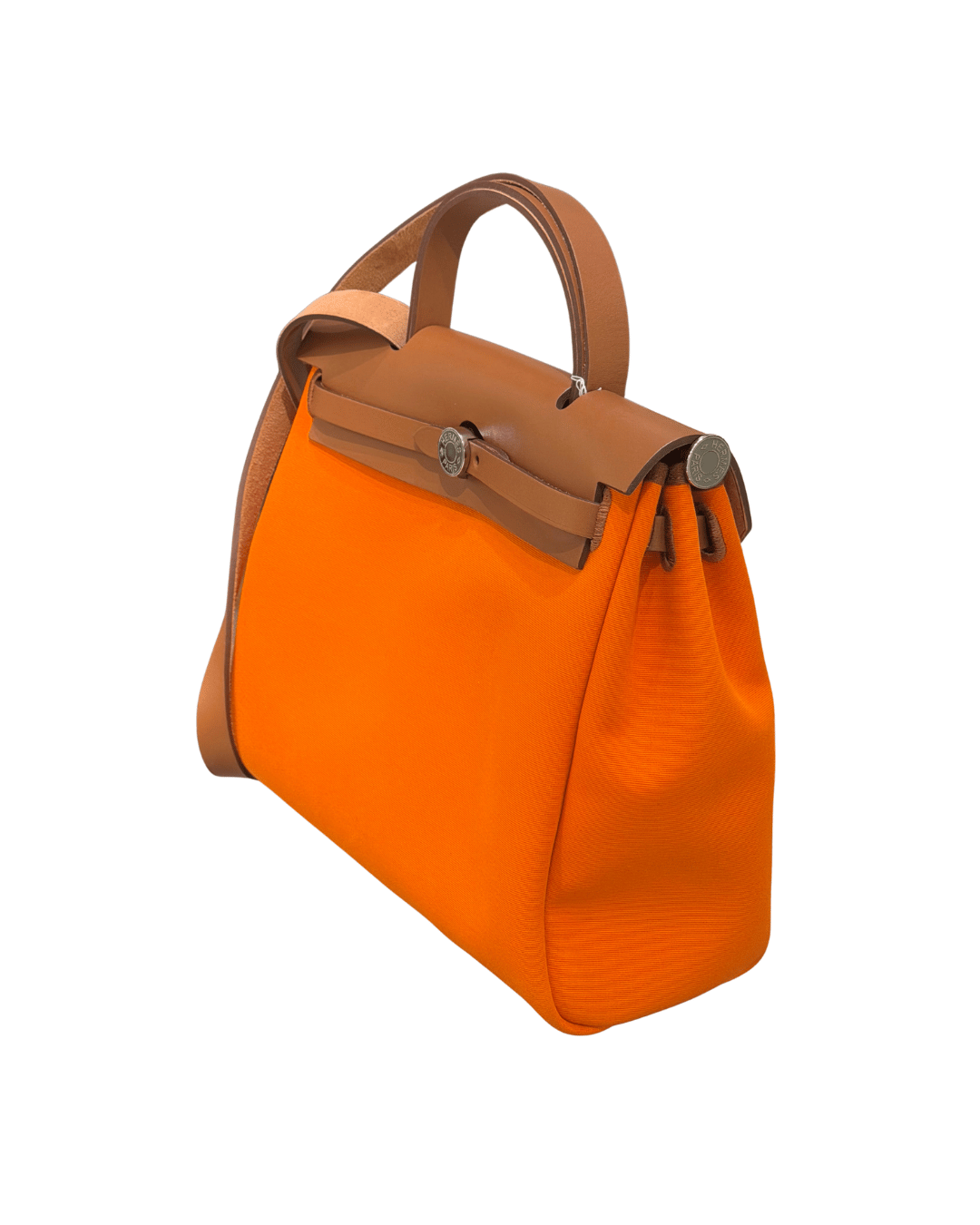 HERBAG HERMES ARANCIONE RIFINITURE CUOIO