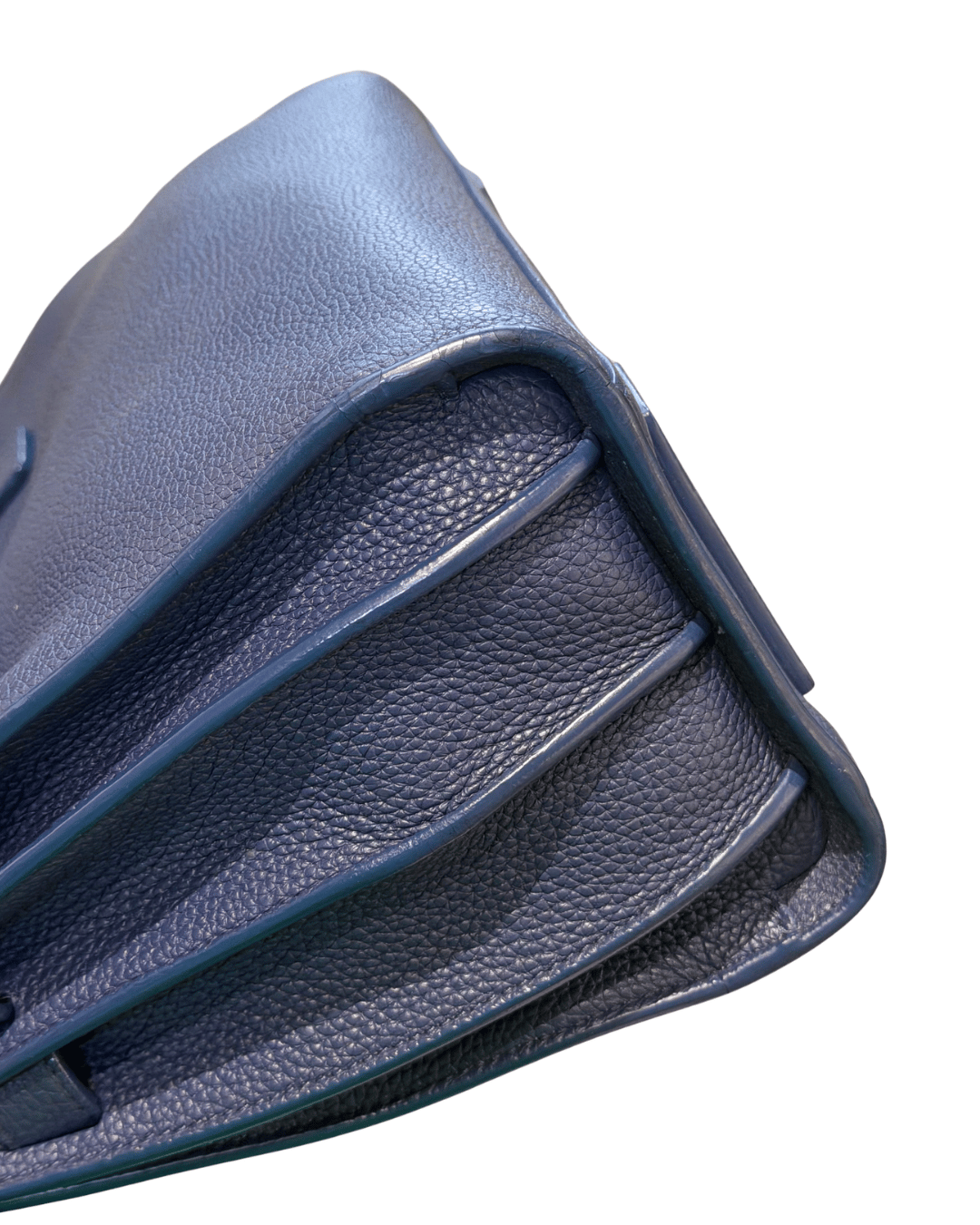 SAC DE JOUR SMALL YSL BLU PELLE MARTELLATA
