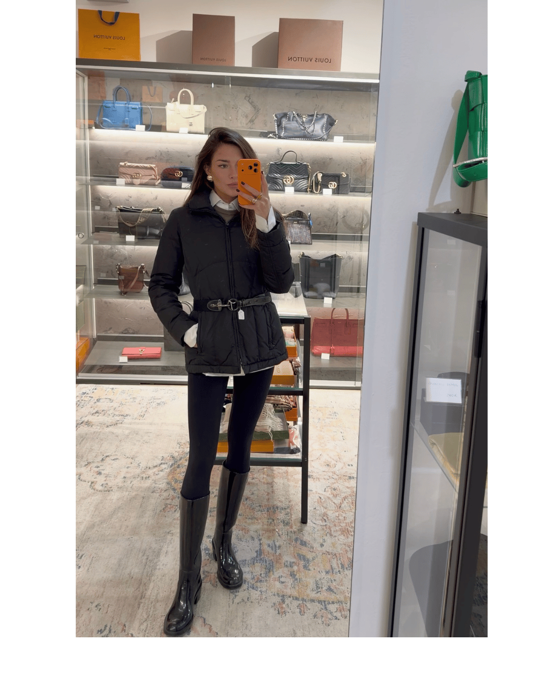 PIUMINO FAY NERO CON CINTURA