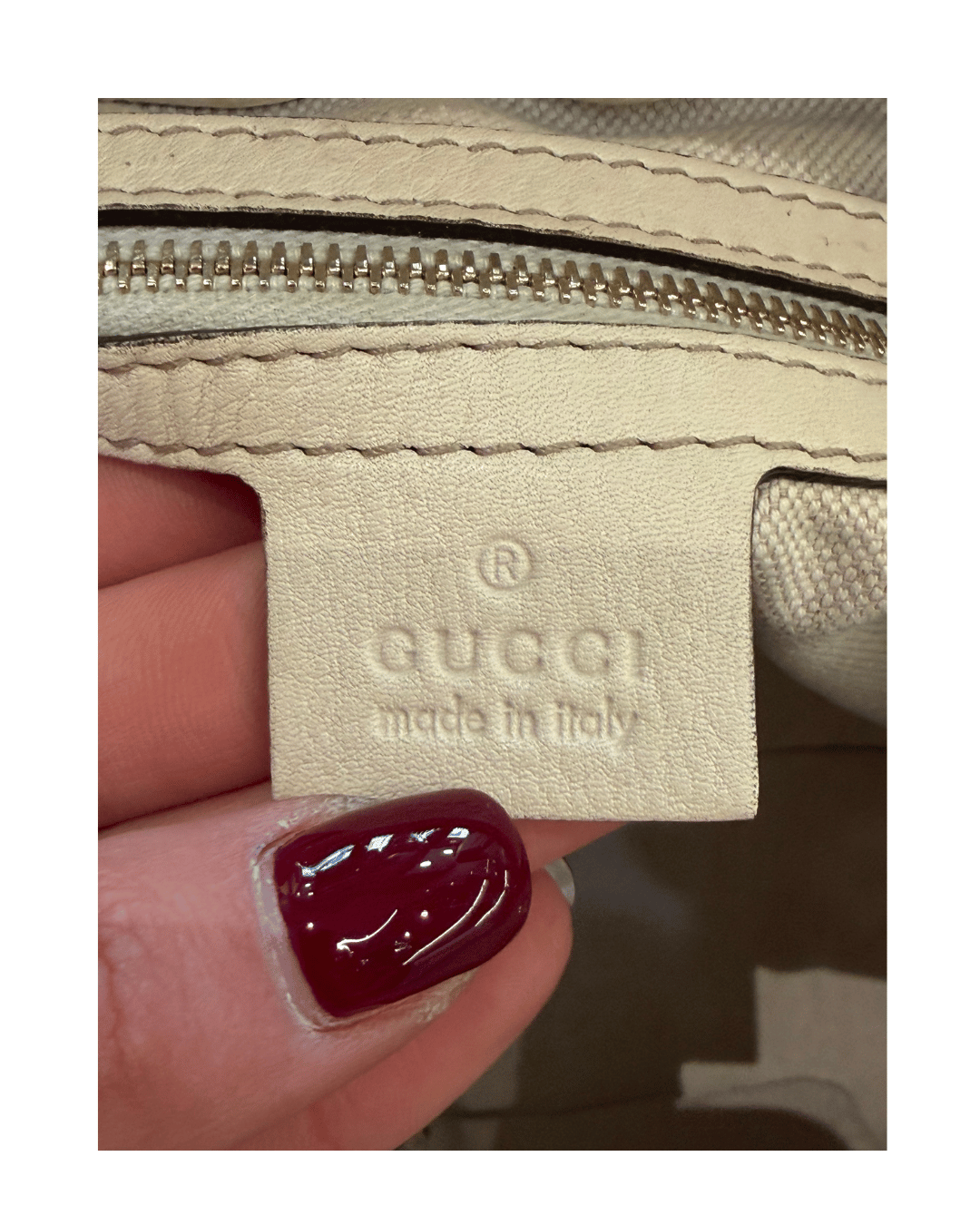 BORSA GUCCI RIFINITURE AVORIO MANICI INTRECCIATI