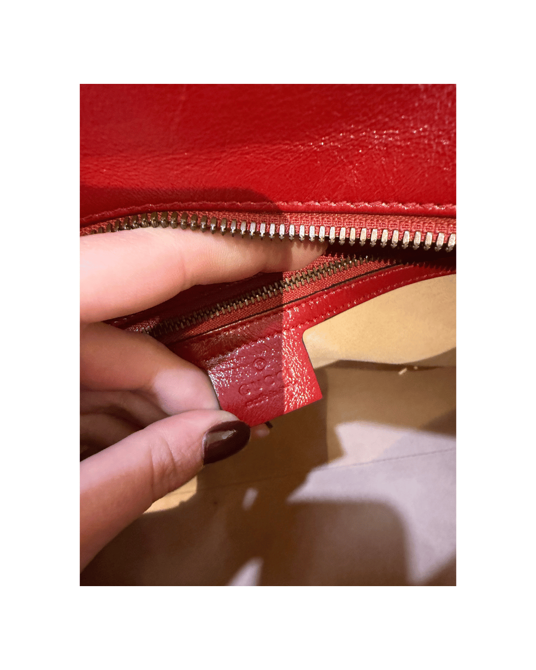 SHOPPER MARMONT GUCCI ROSSA A SPALLA