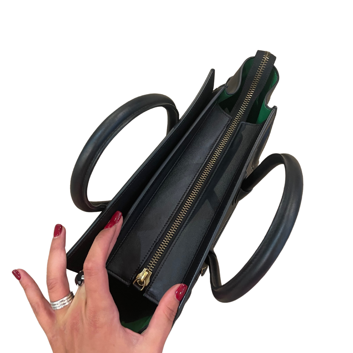 LUGGAGE CELINE NERA RIFINITURE VERDI