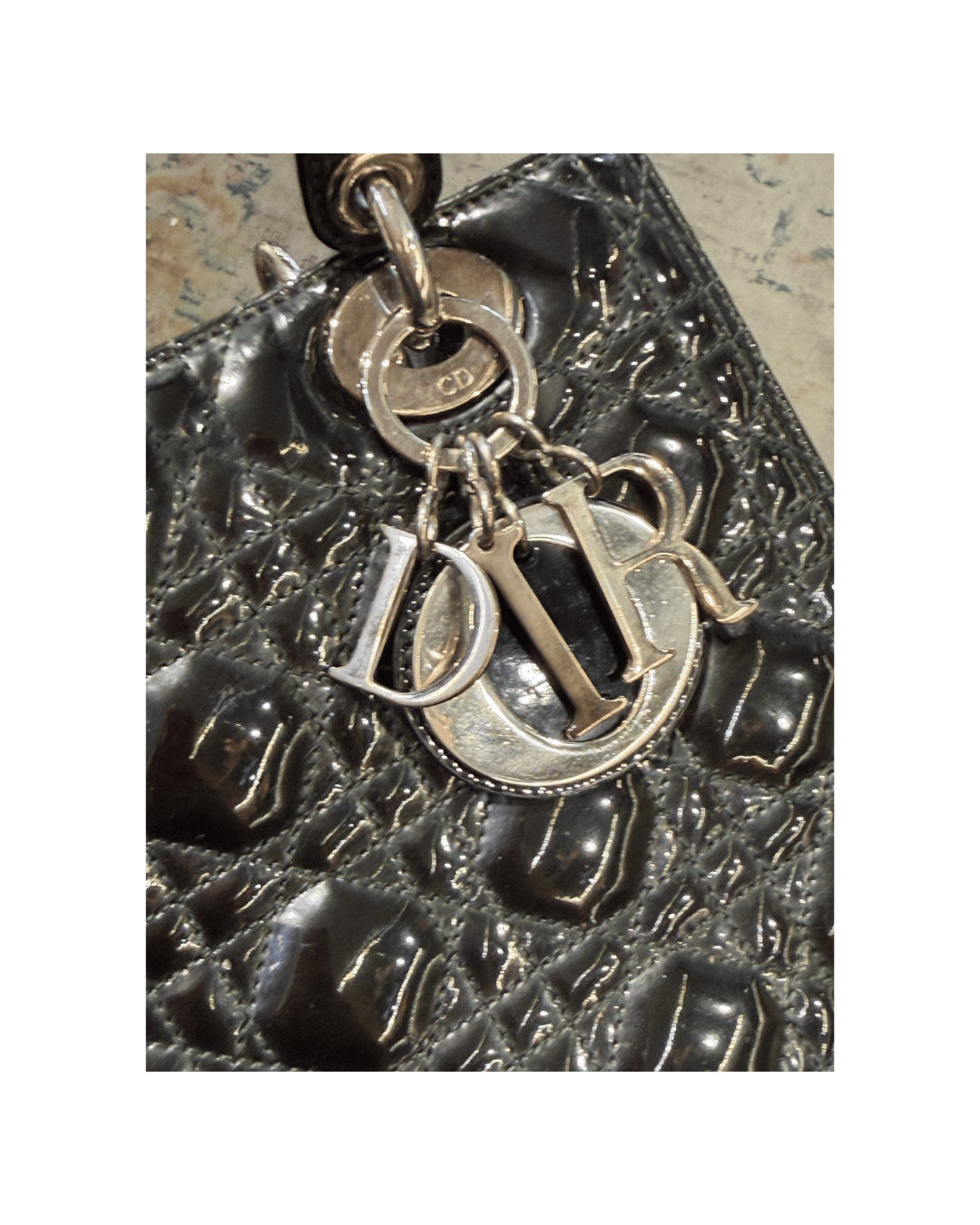 LADY DIOR MEDIA VERNIS NERA HARDWARE ARGENTO