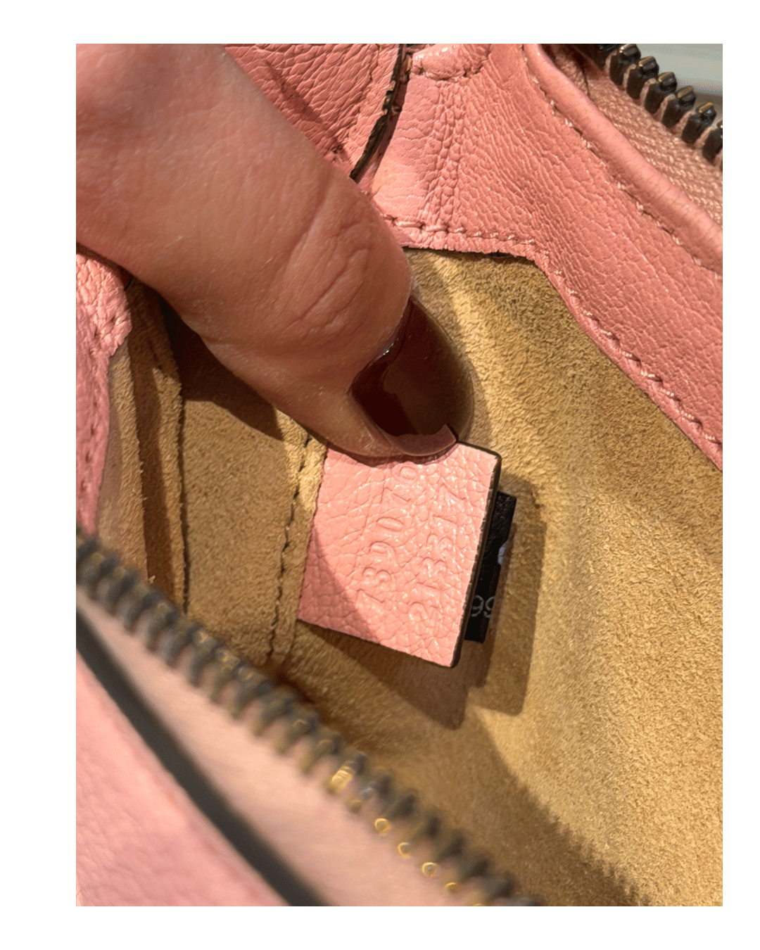 PICCOLA MEZZALUNA GUCCI ROSA PELLE MARTELLATA