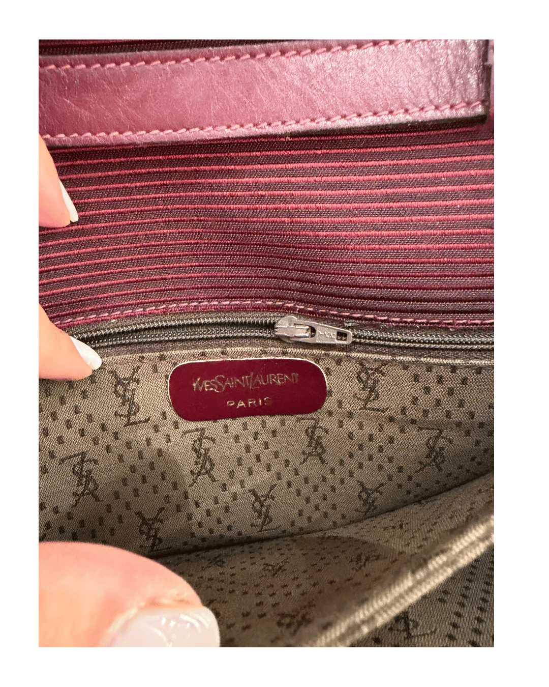 POCHETTE VINTAGE YSL BORDEAUX