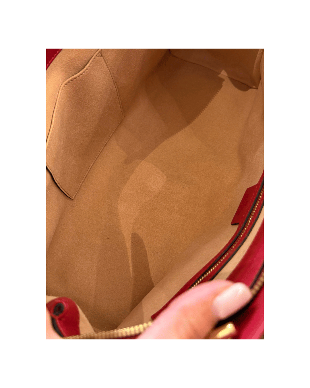 BORSA GUCCI GUCCISSIMA ROSSA MANICI DORATI