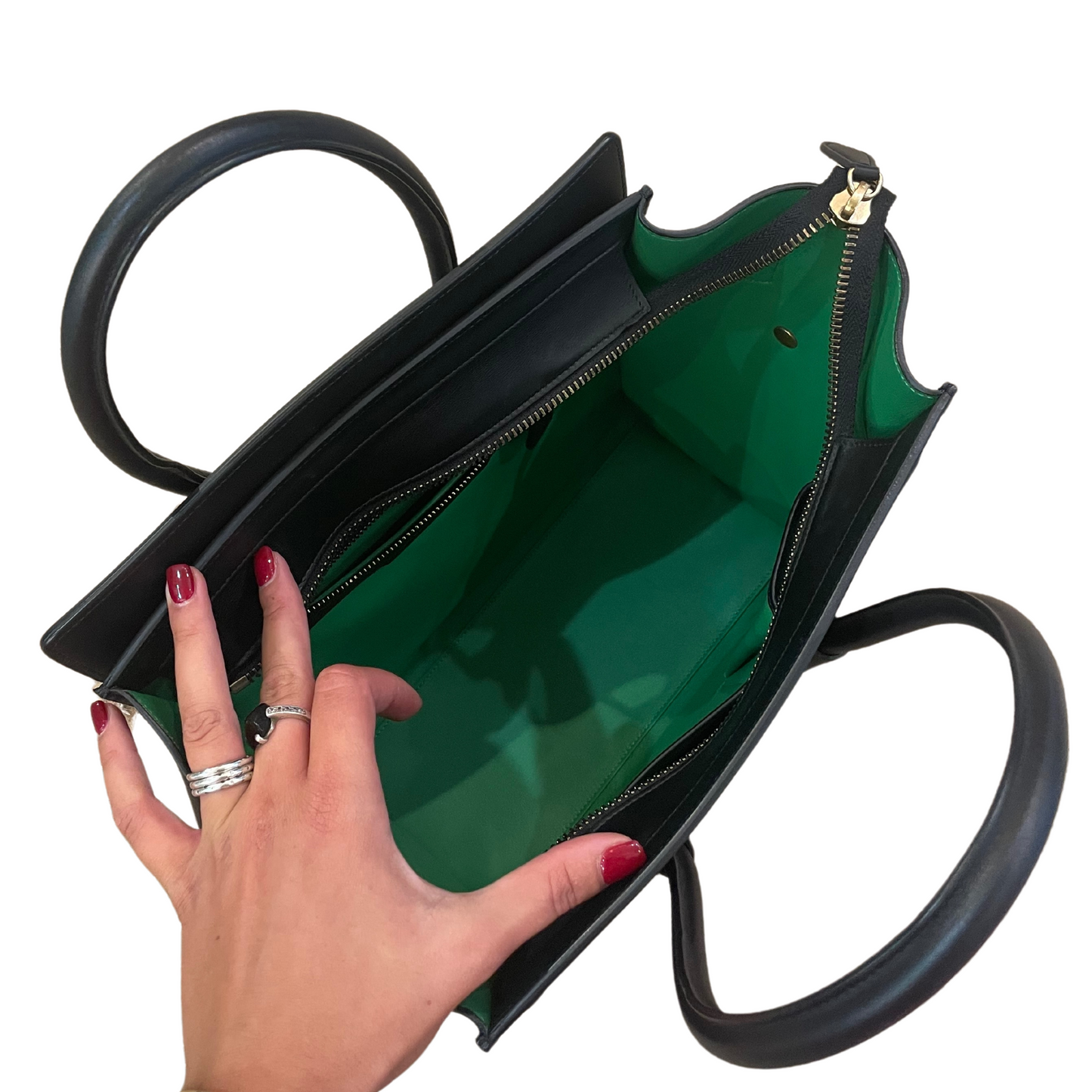 LUGGAGE CELINE NERA RIFINITURE VERDI