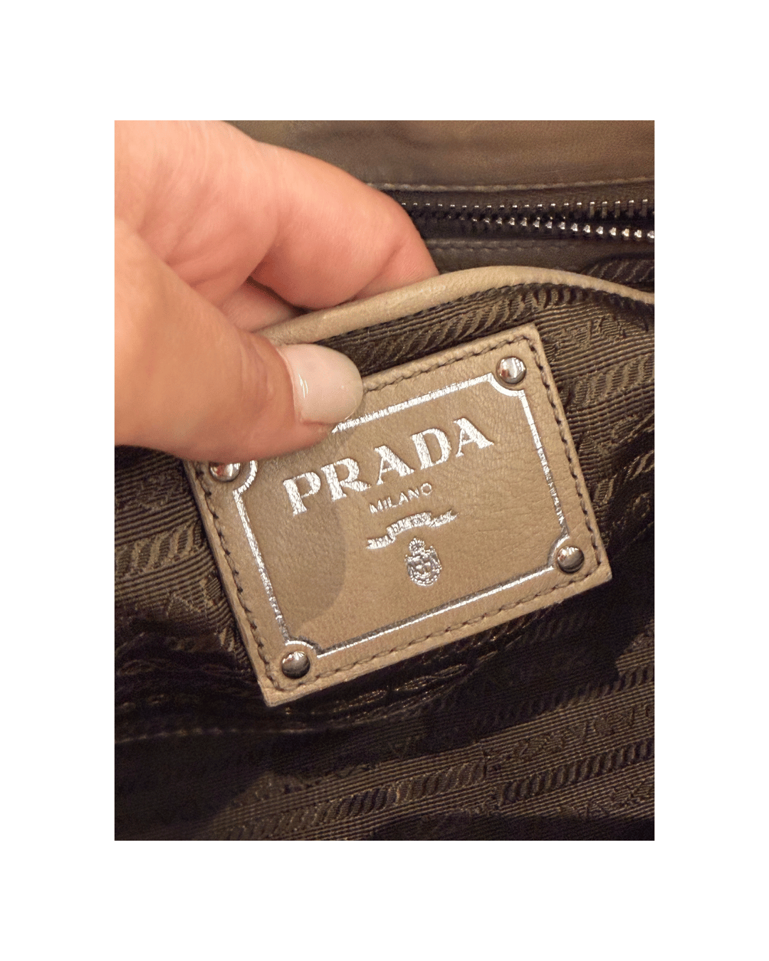 PRADA BEIGE GAUFRE CON TRACOLLA
