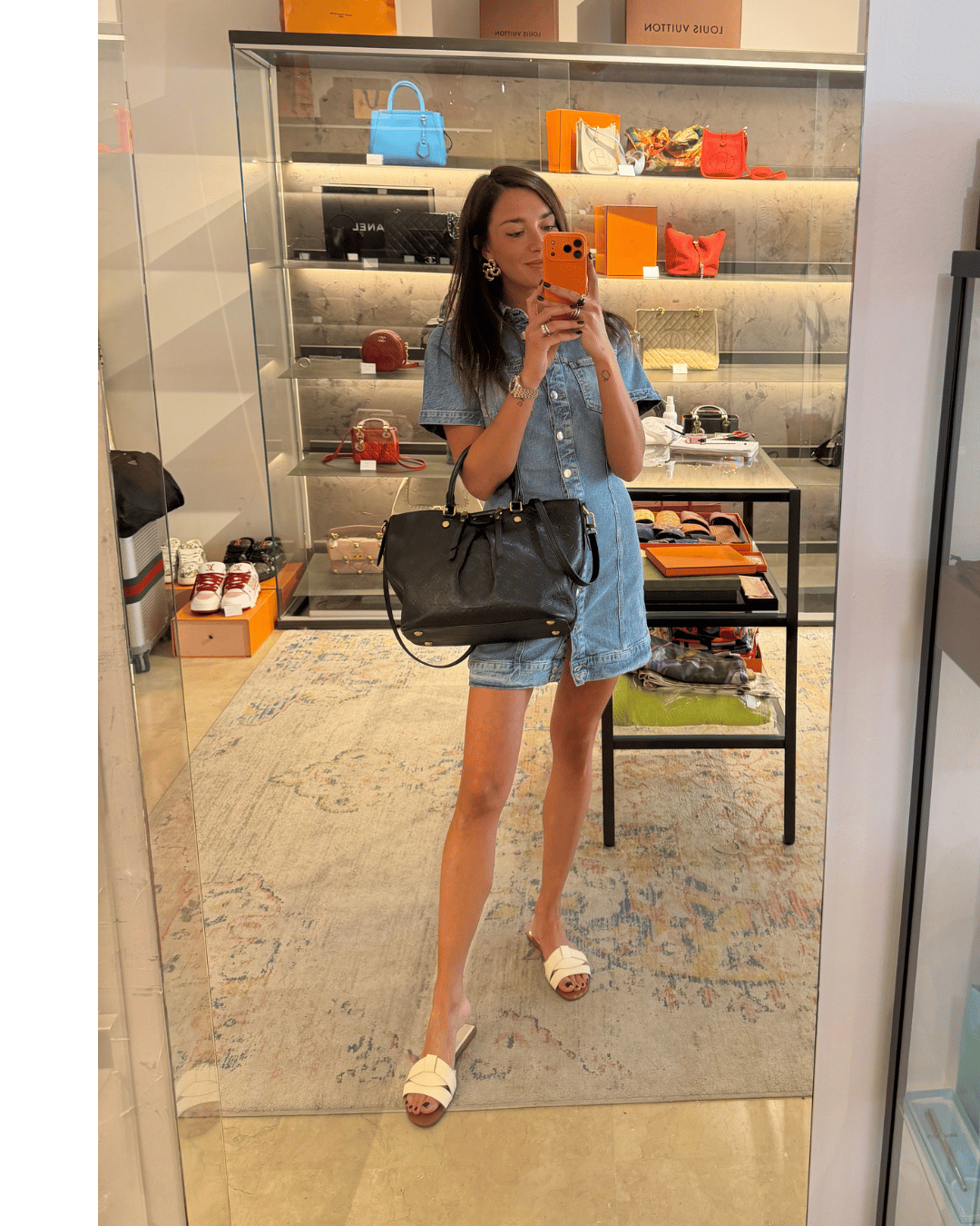 MAZARINE MM PELLE IMPRESSA NERA LOUIS VUITTON