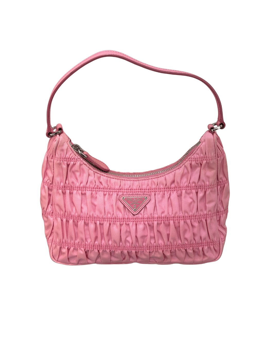 PRADA IN NYLON ROSA TESSUTO GAUFRE