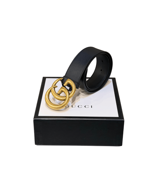 CINTURA GUCCI MARMONT NERA 80
