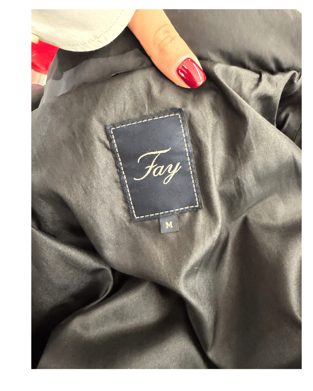 PIUMINO FAY NERO CON CINTURA