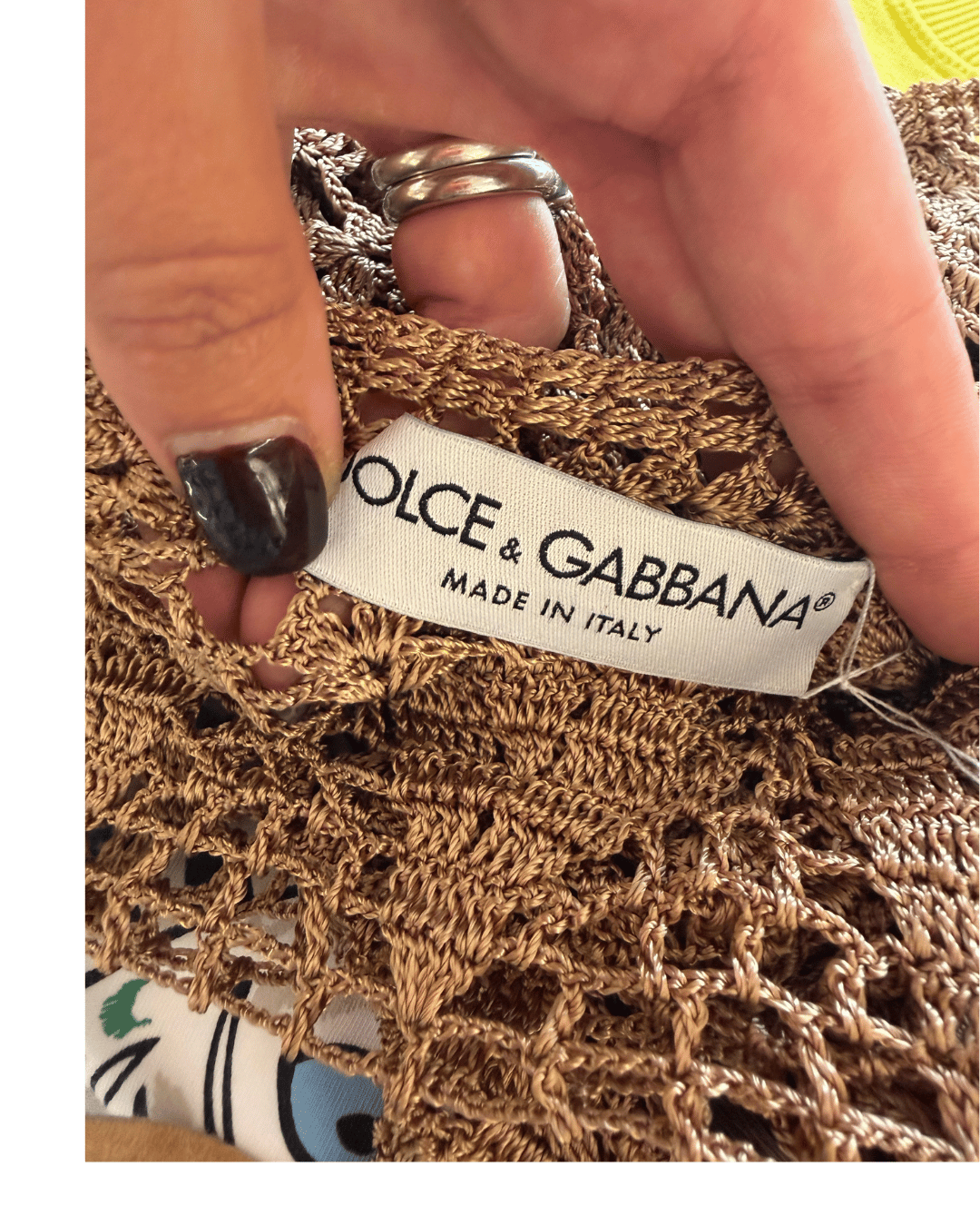 COPRICOSTUME IN MAGLIA TRAFORATA D&G Tg S