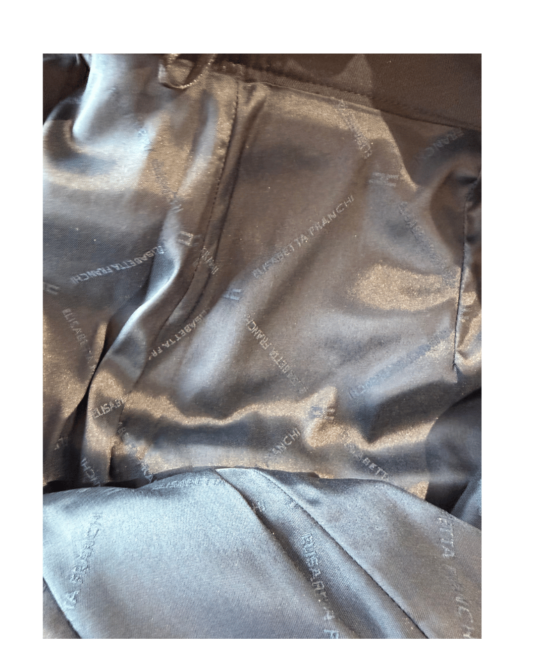 GONNA ELISABETTA FRANCHI FRANGE BLU E NERA Tg 42