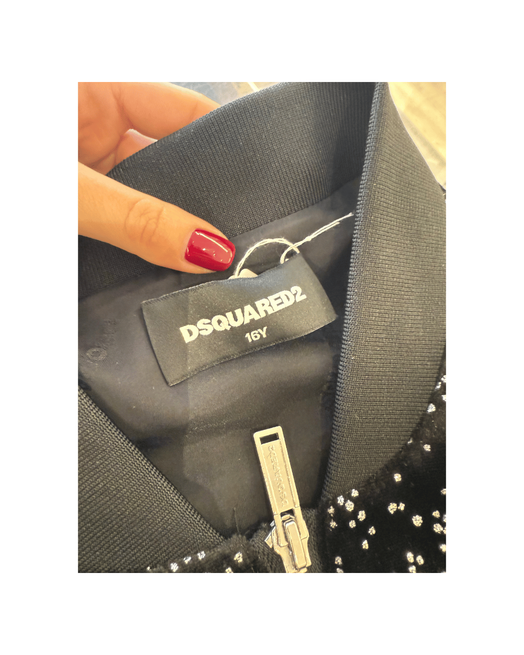 FELPA DSQUARED2 VELLUTO E BRILLANTINI