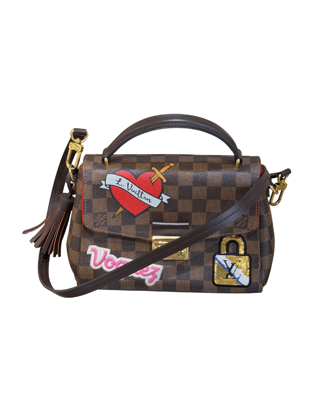 LOUIS VUITTON CROISETTE PATCHES DAMIER EBENE