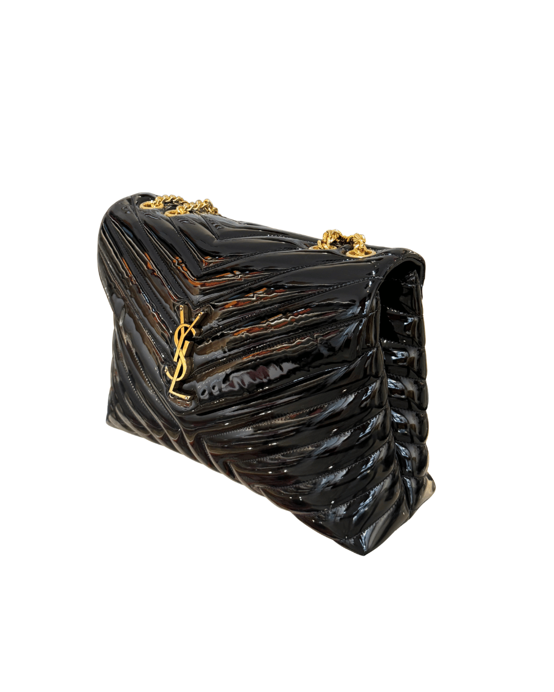 LOULOU MEDIA YSL PELLE VERNICIATA NERA
