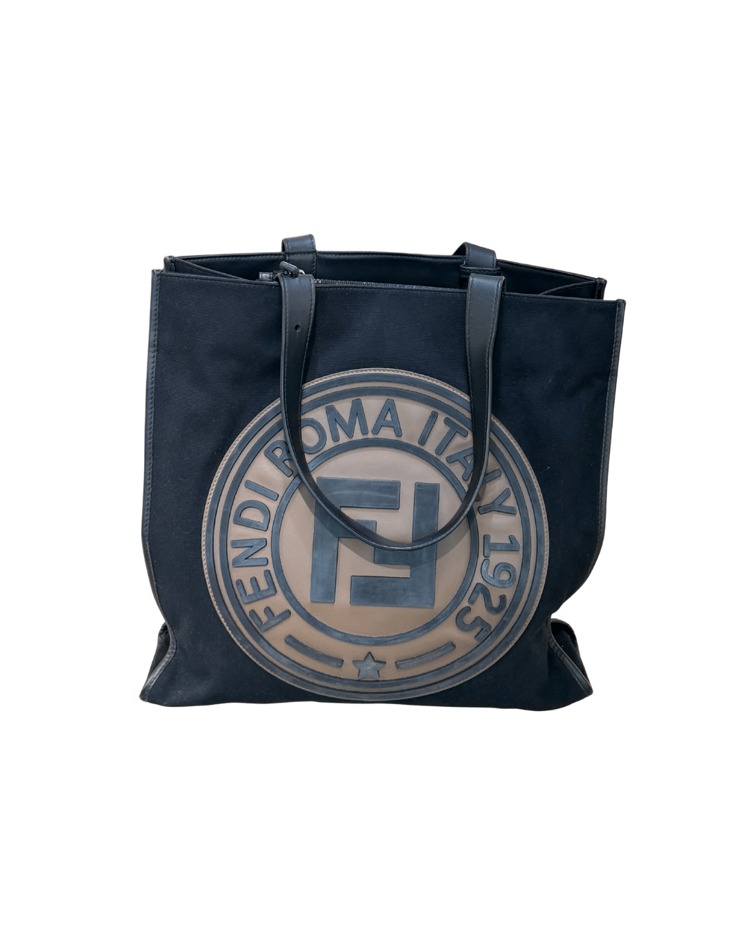 SHOPPER FENDI TESSUTO NERO