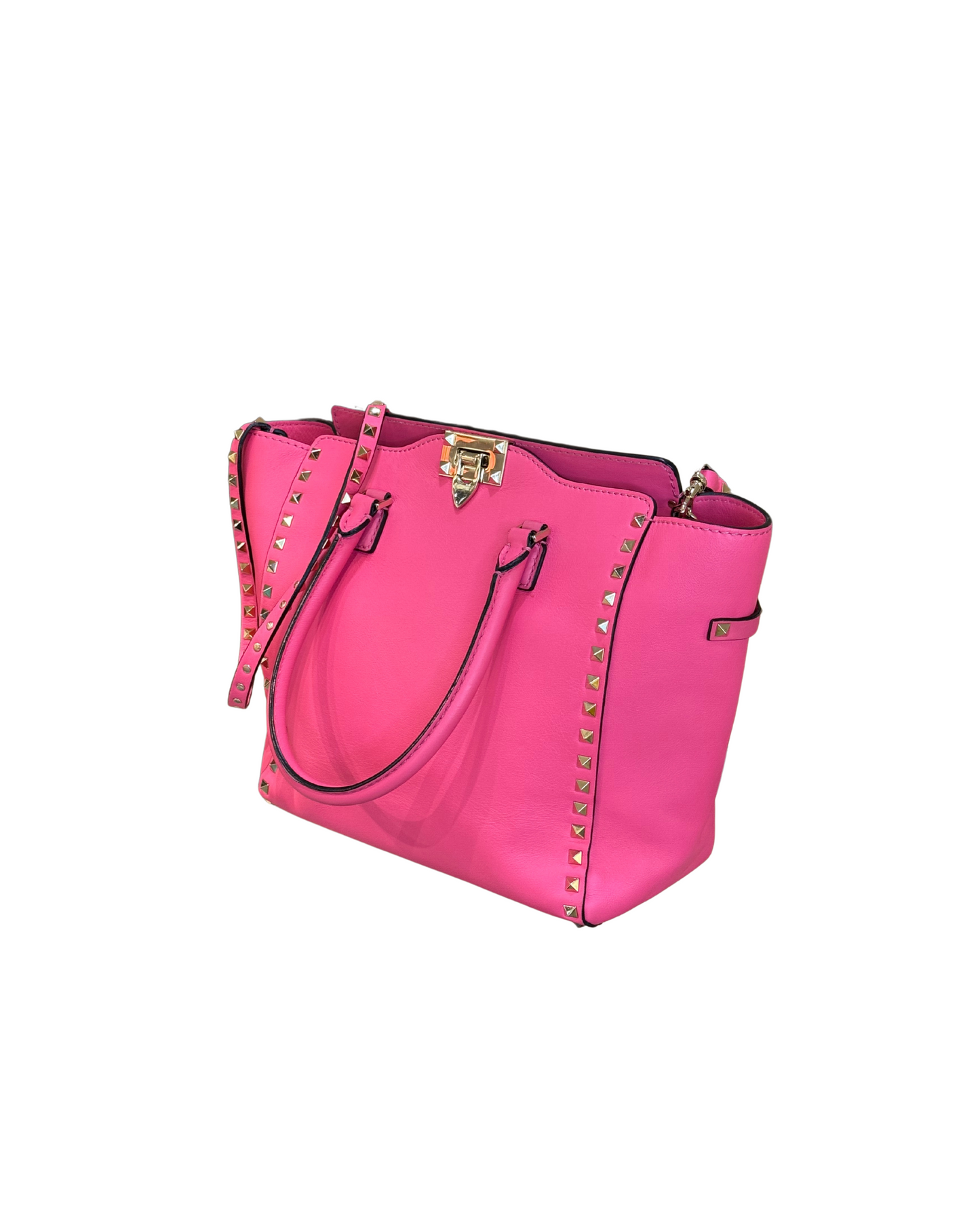 BORSA VALENTINO GARAVANI ROCKSTUD TOTE FLUO