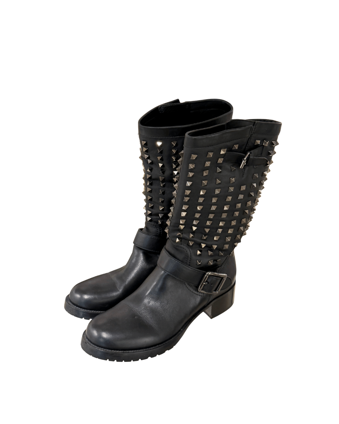 STIVALI BIKER VALENTINO ROCKSTUD NERI Nr 40