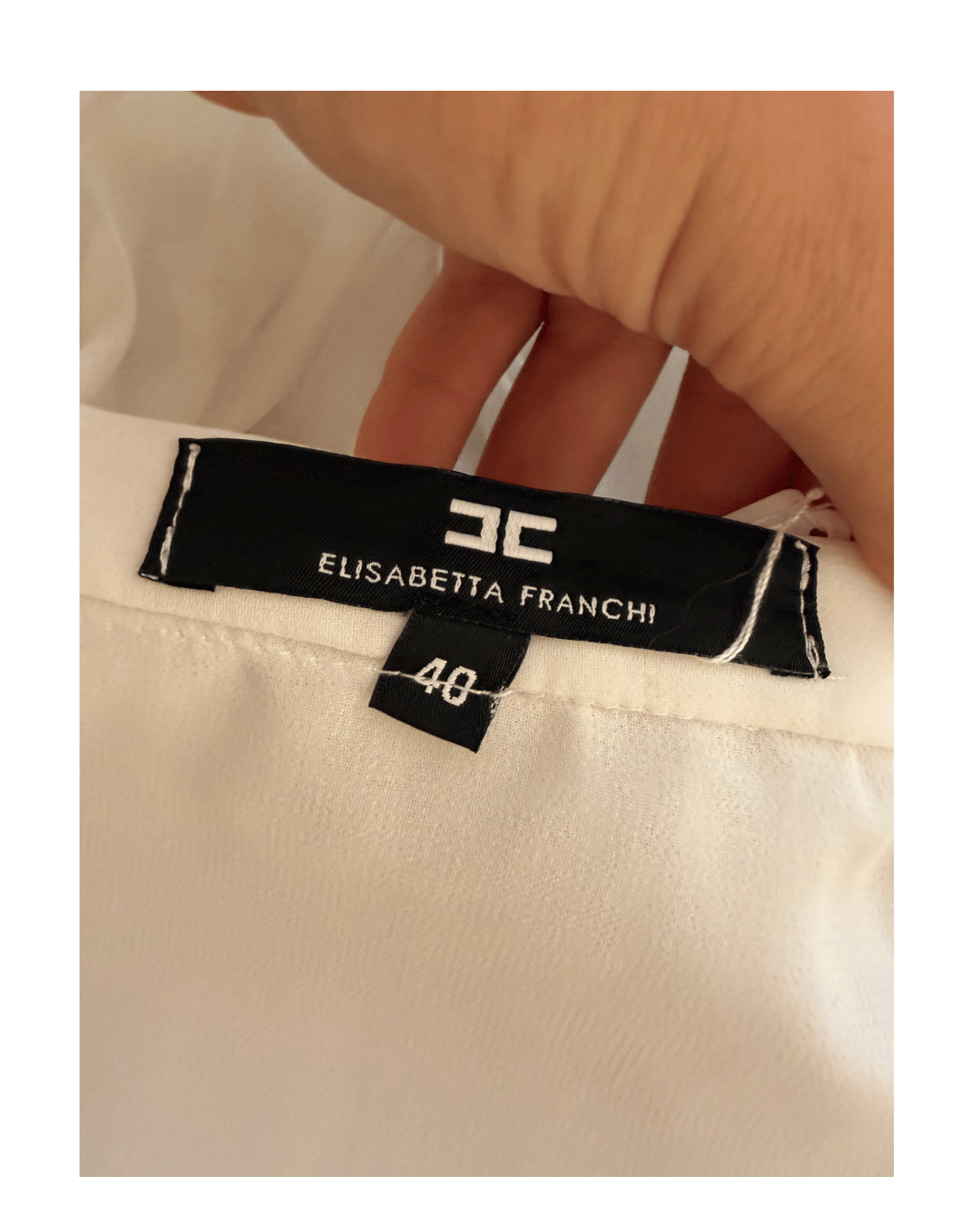 GONNA LUNGA BIANCA ELISABETTA FRANCHI PLISSE Tg 40