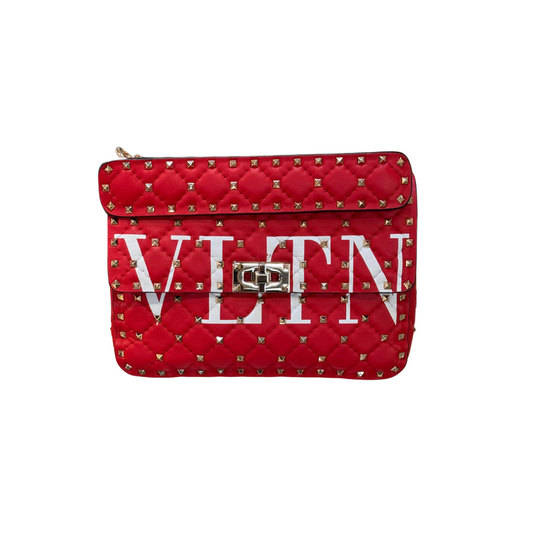 VALENTINO SPIKE ROSSA SCRITTA BIANCA