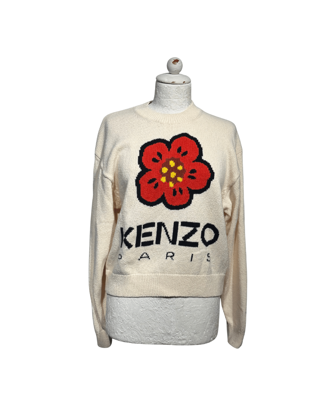 MAGLIONE KENZO PARIS BOKE FLOWER PANNA Tg S