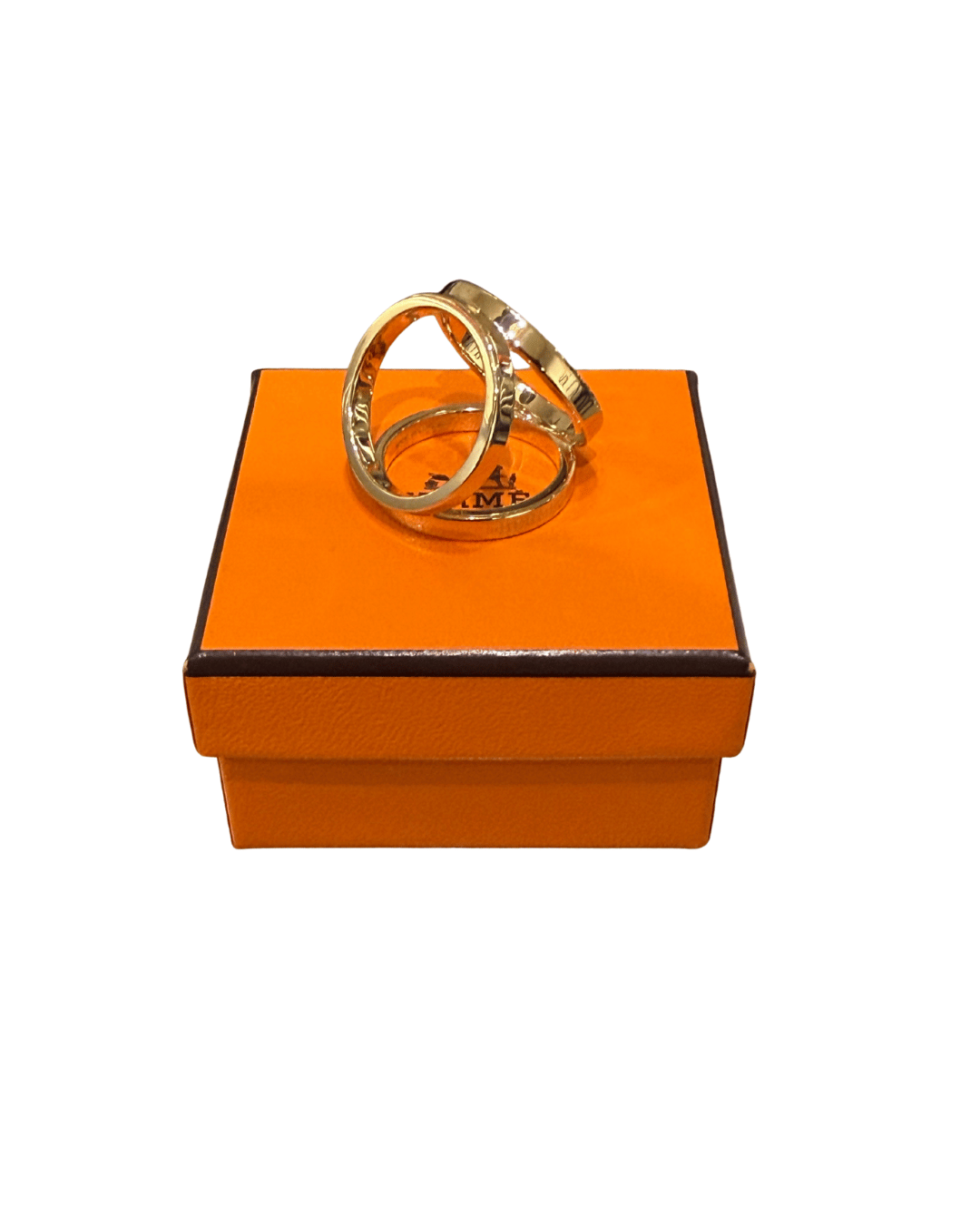 FERMA CARRE HERMES METALLO DORATO