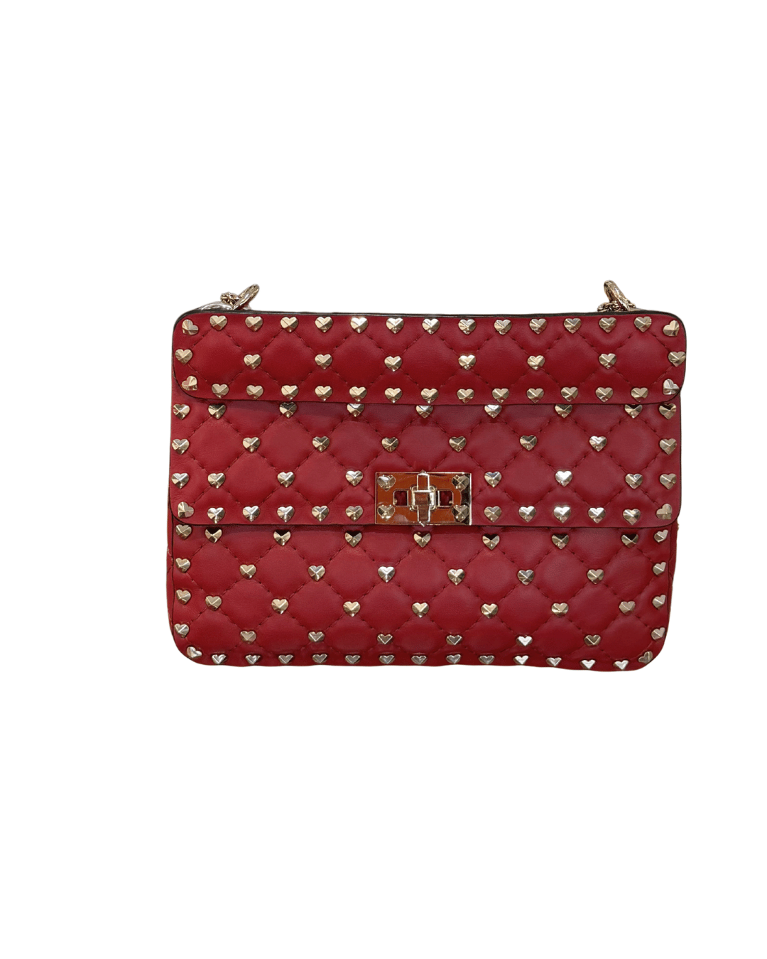 VALENTINO SPIKE MEDIA ROSSA BORCHIE CUORE
