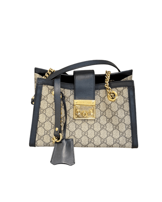 GUCCI PADLOCK SMALL CON RIFINITURE BLU NAVY