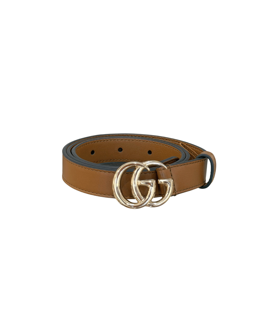 CINTURA GUCCI SOTTILE CUOIO 75